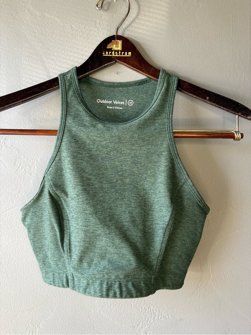 Outdoor Voices Hunter Green / Sage Athena Crop Top ~ Size XS